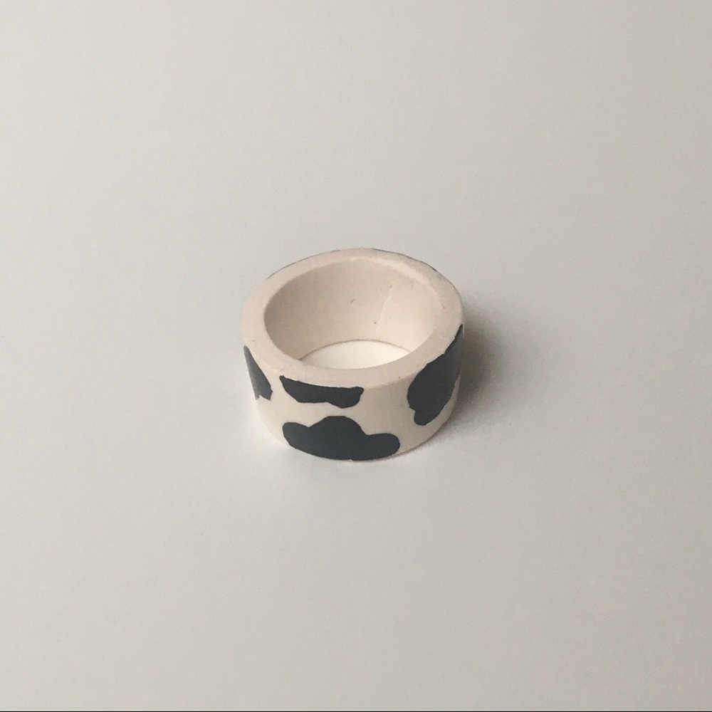 ✰Custom Cow print 🐄 Clay ring✰